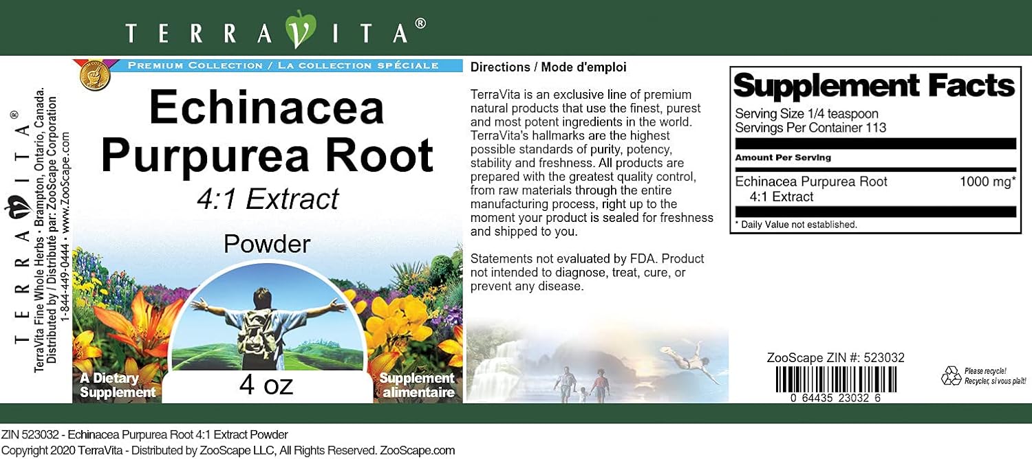 Echinacea Purpurea Root 4:1 Extract Powder (4 oz, ZIN: 523032) - 3 Pack