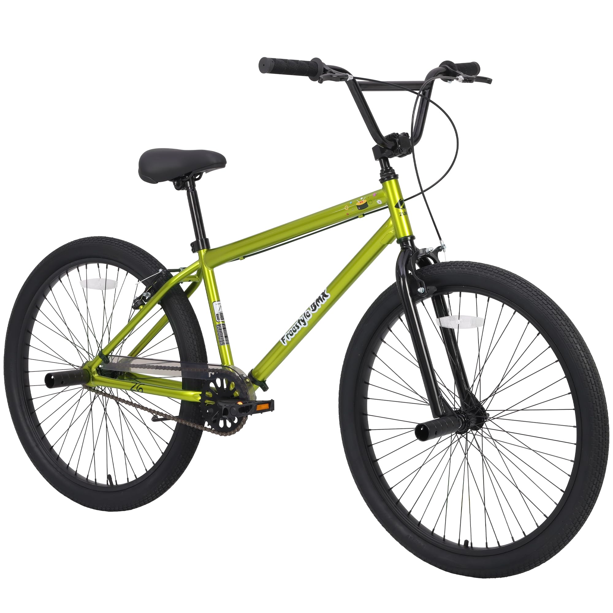 Freestyle Teen Bike Double Disc Brakes 26 inch BMX Bike High-Aluminum/Carbon Steel Frame, for for Teen Bike and Adult Bikes, with 2 Pegs, Bicycles for Men and Women, Multiple Colors