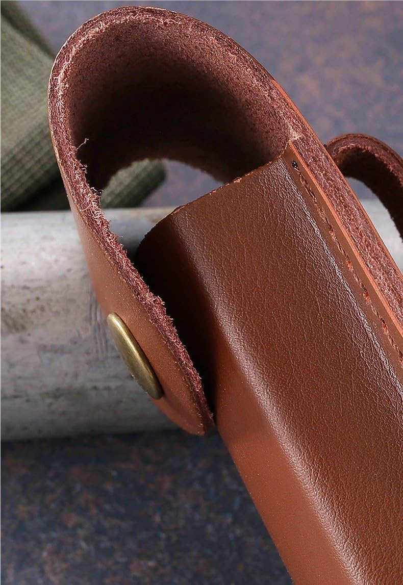 2PCS Knife Covers, Top-Layer Leather Protective Sheaths with Belt Loop and Snap Closure, for Outdoor Camping, Hiking