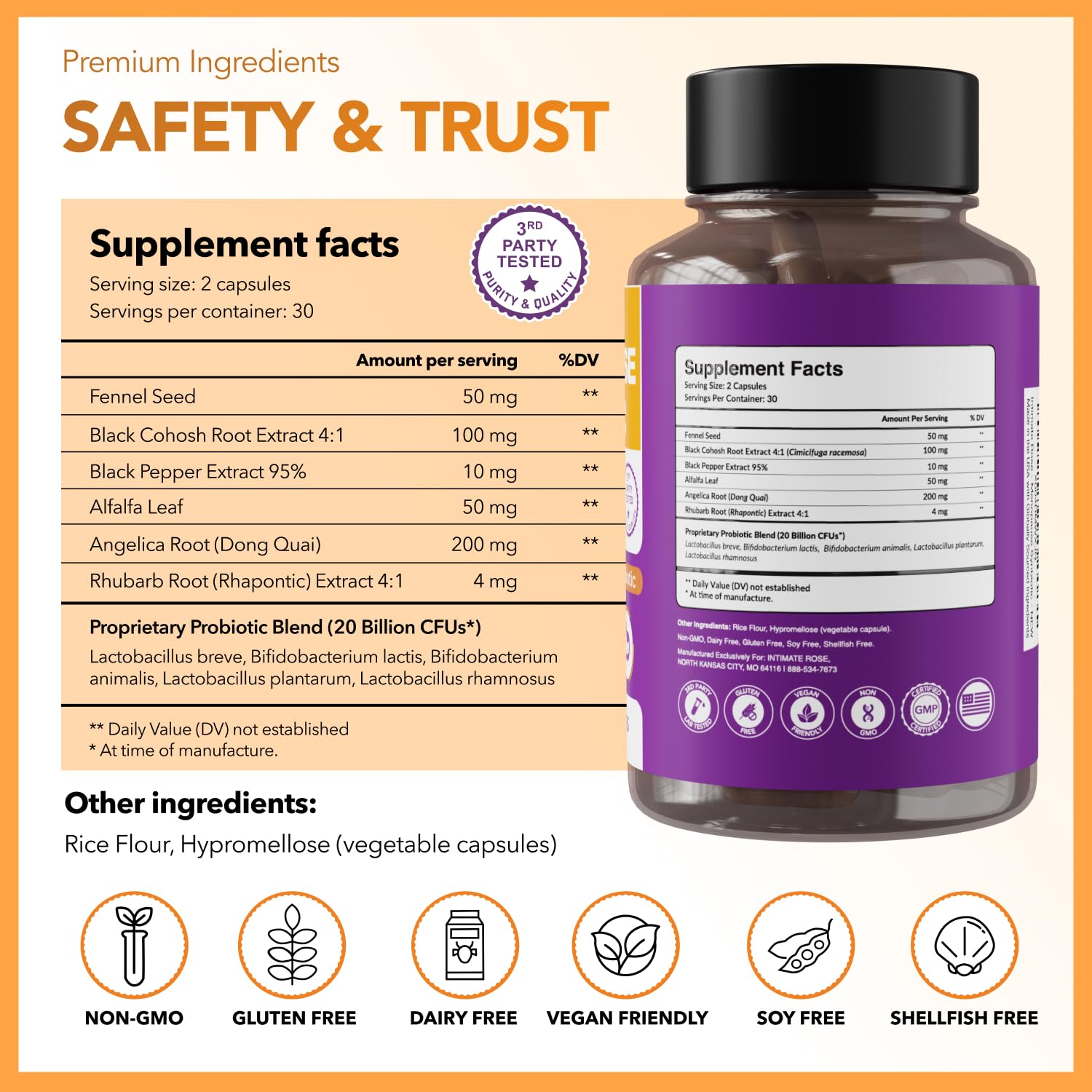 Menopause Support with Black Cohosh - Max Absorption Synbiotic Formula — Amazon image 7