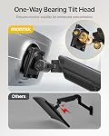 monTEK Monitor Wall Mount for 17-57" Ultrawide, 59.4 lbs, White | Pneumatic lift, full-motion aluminum arm, quick-release VESA 75/100 plate and cable management for curved or flat screens