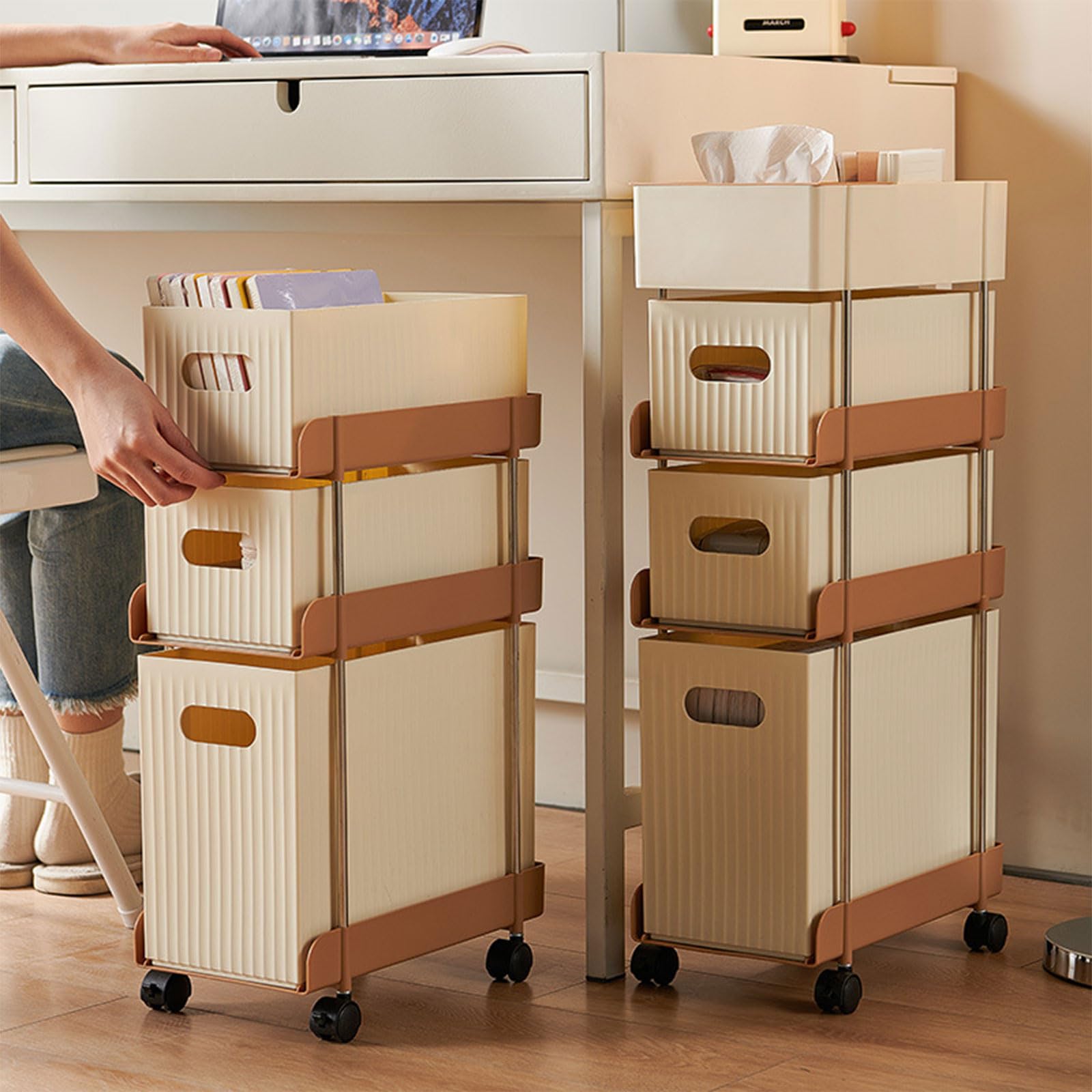 Scaffale portaoggetti in metallo per snack, libri, organizer multifunzionale, carrello da portata a 2 livelli, per cucina e ufficio
