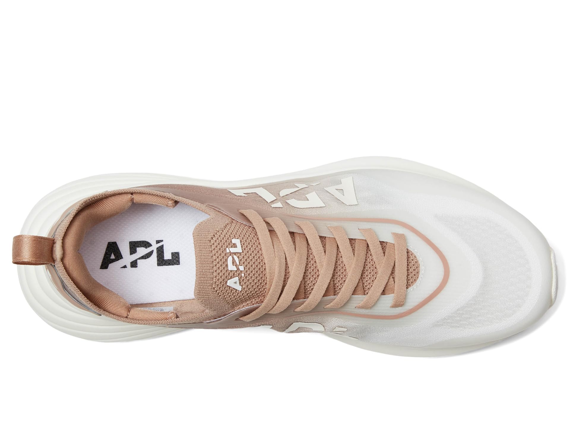 Athletic Propulsion Labs (APL) Women's Podium Sneaker, Ivory/Latte/Ombre, 7