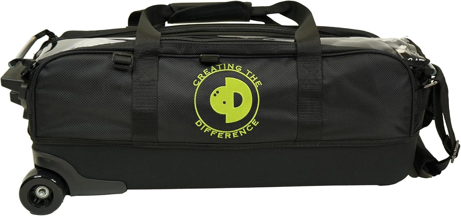 Creating the Difference 3+1 Bowling Ball Roller Tote | Durable Nylon Roller Tote for Bowling Balls | Three Ball Bag