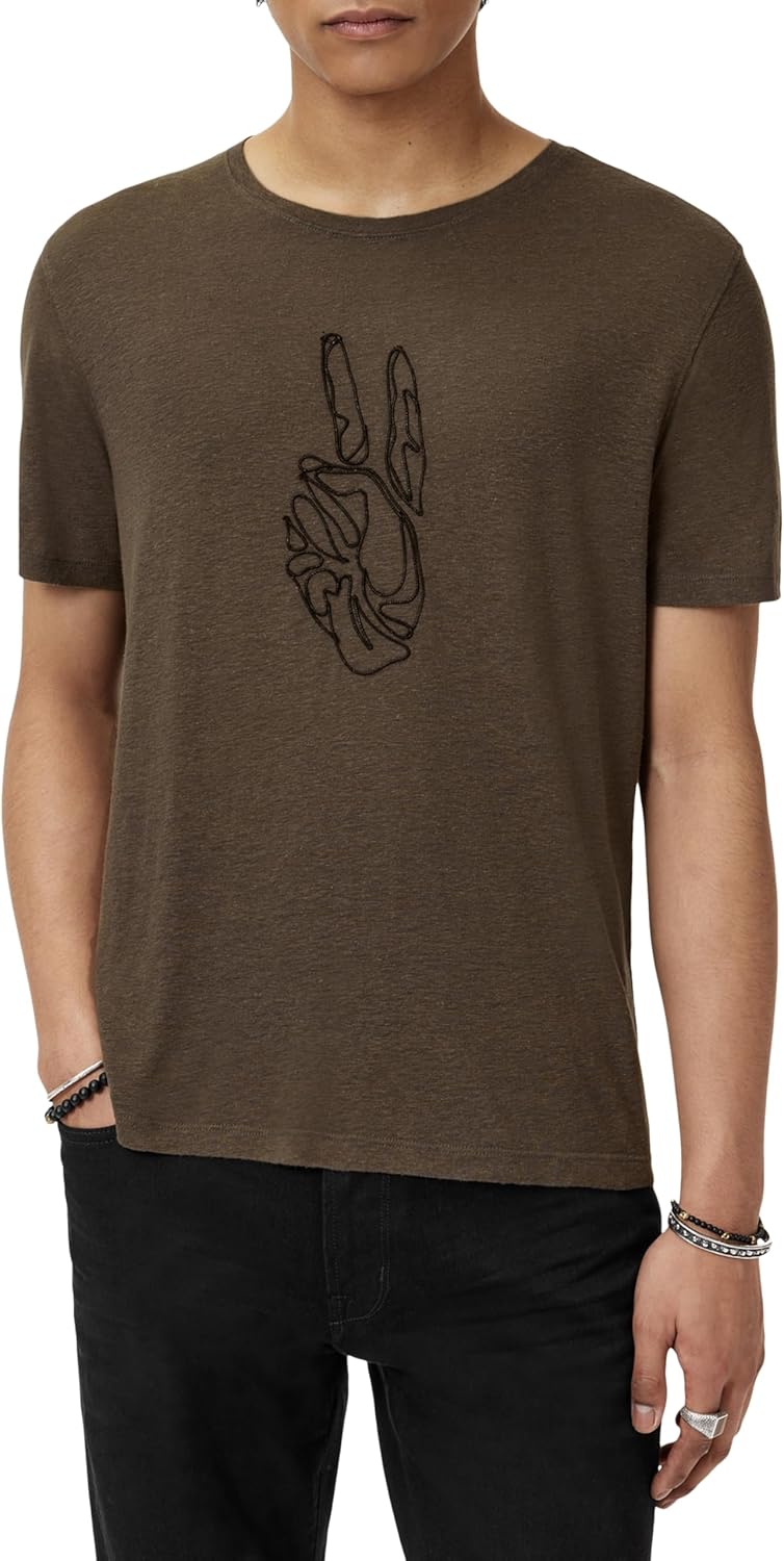John Varvatos Men's Cording Peace Tee