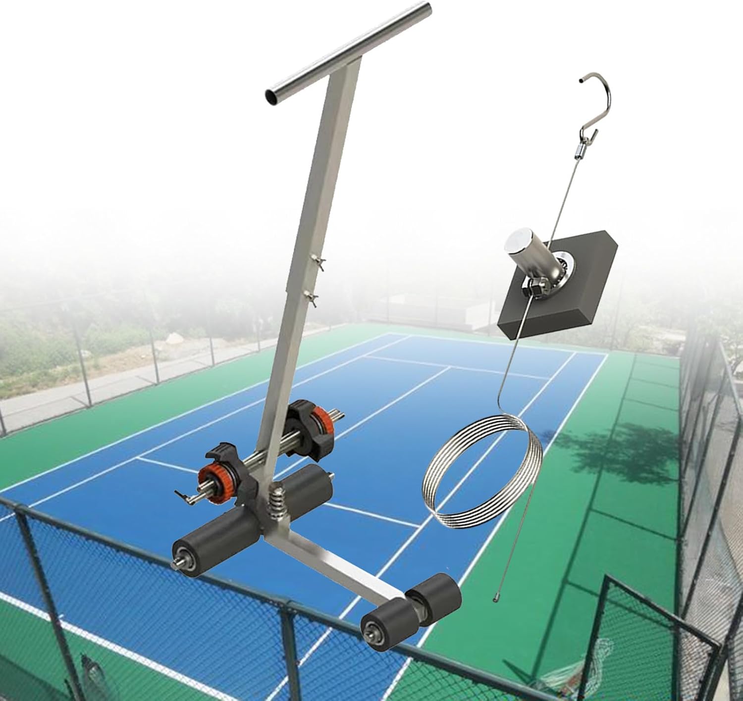 Floor Tape Applicator - Basketball Court Marking Kit for Draw Straight Lines, Circles, Curves-Line Striping Machine,B