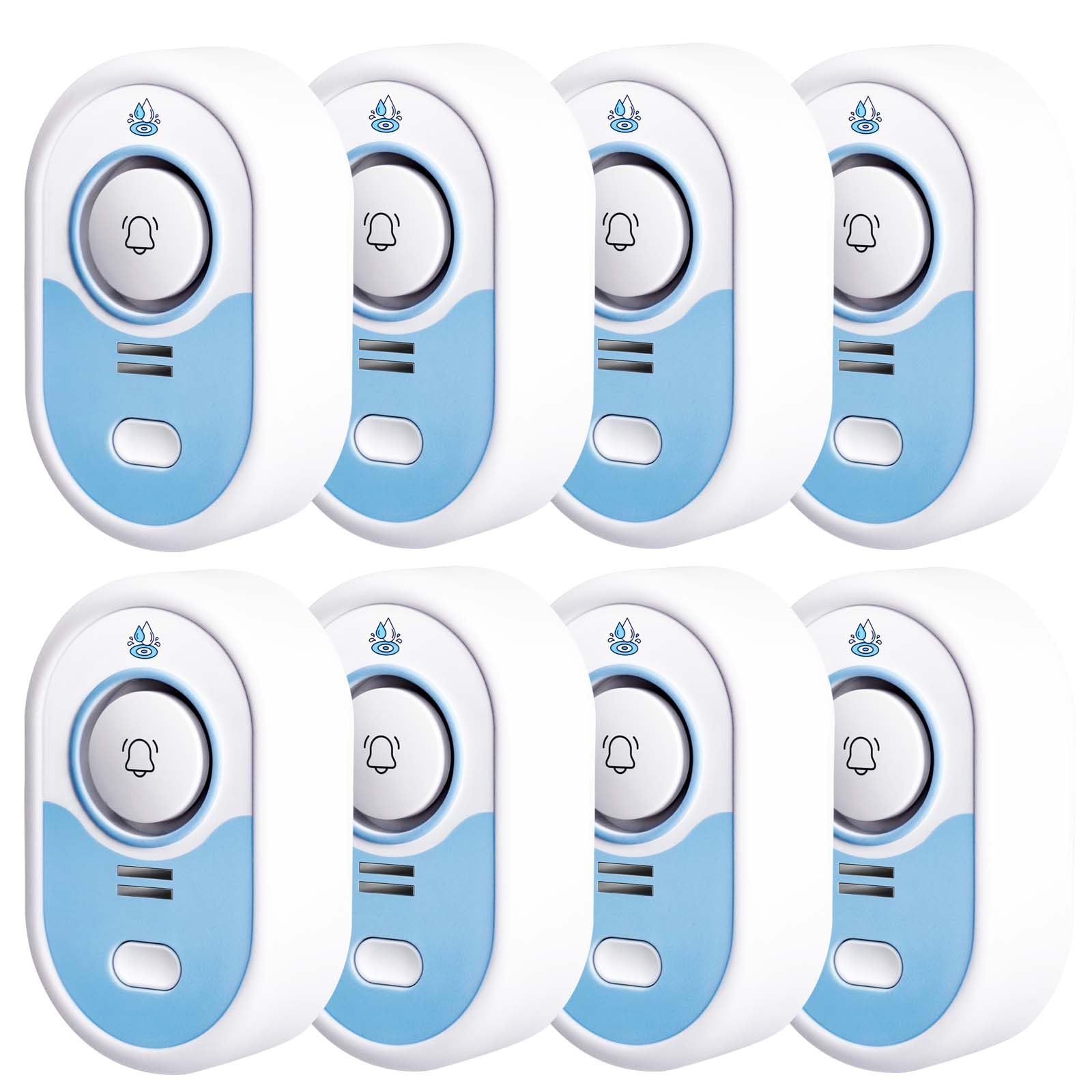 LSENTLY Water Leak Detector Supports 5 Years Standby Time, LED Indicator & 100dB Leak Alarm & Low Battery Reminder Water Alarm, IP66 Waterproof for Home, 8 Pack (Cannot Connect Wi-Fi) — image 1