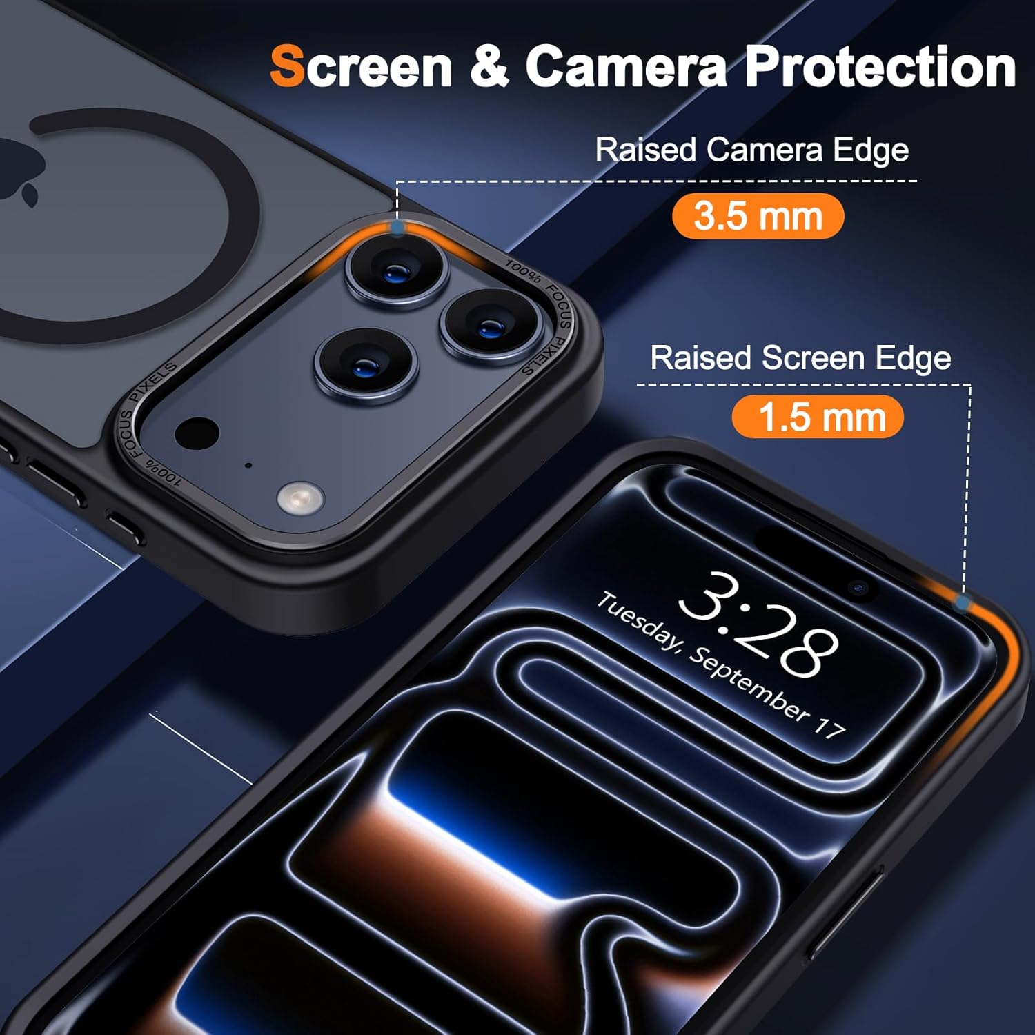 Hython Case for iPhone 17 Pro Max Case Magnetic Translucent Matte Phone Cases 6.9 [Compatible with MagSafe] Thin Slim Fit Shockproof Bumper Hard Protective Cover for Women Men Girls, Frosted Black