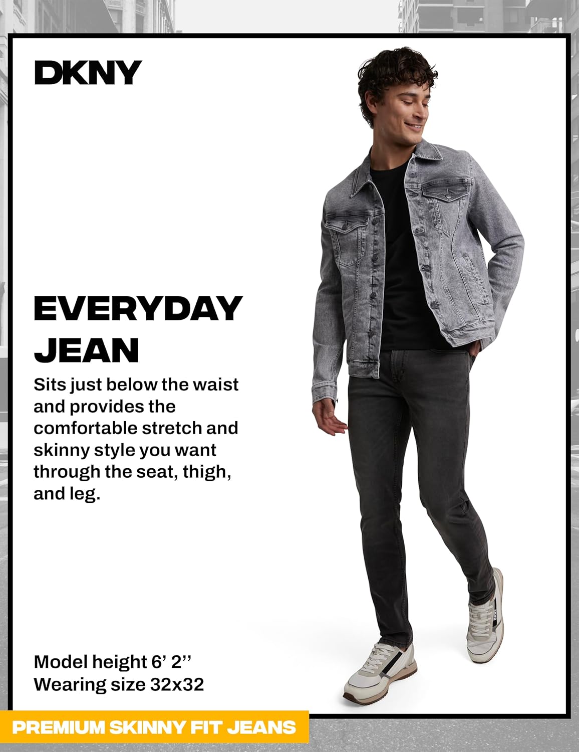 DKNY Men's Skinny Jeans - Premium Soft Stretch Denim Pants | Skinny Fit Jeans for Men - Image 6