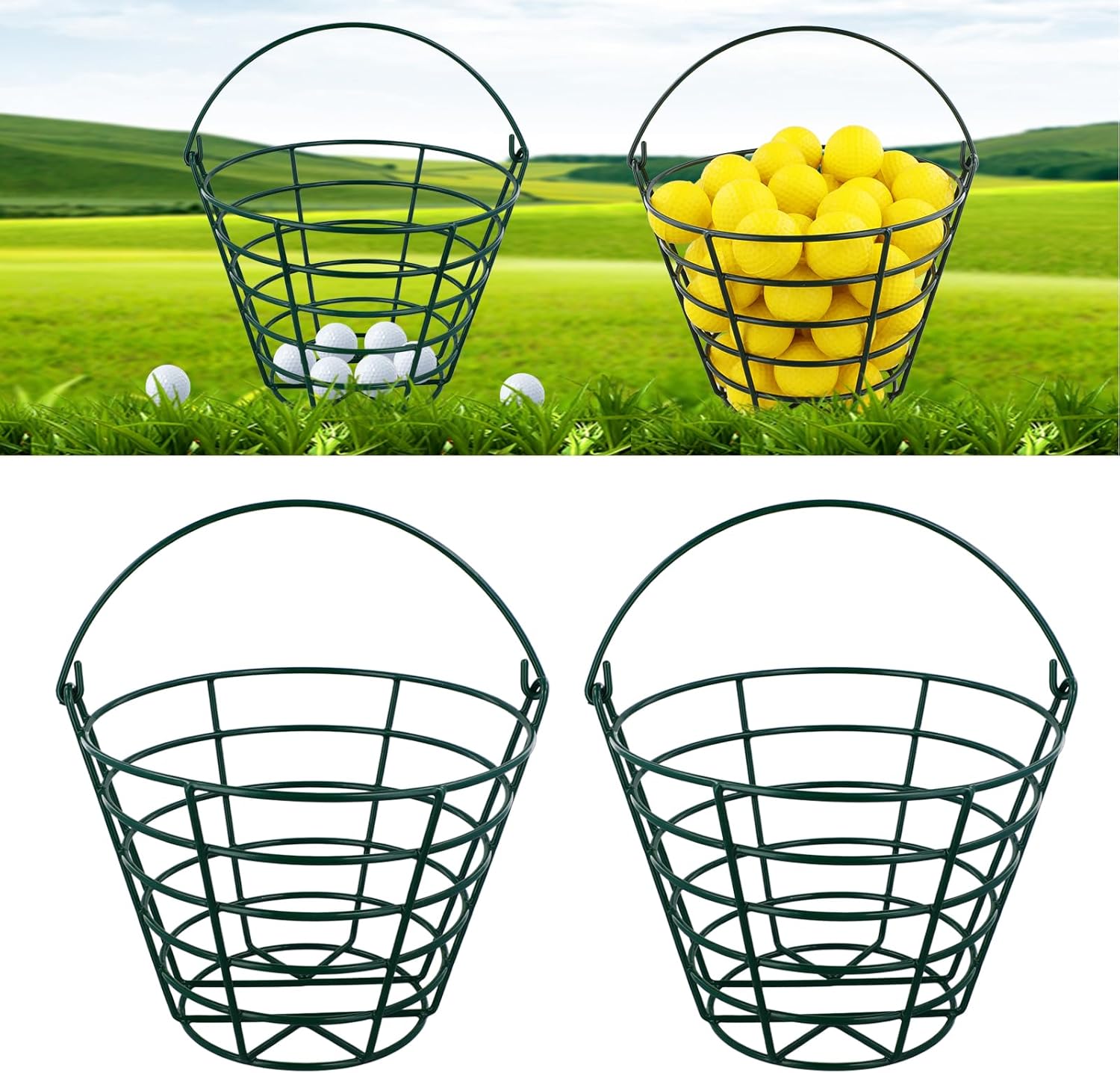 Photo 1 of Roykaw Golf Ball Basket Bucket Container for 50 Balls,with Handle,Built to Last/Easy to Organize
