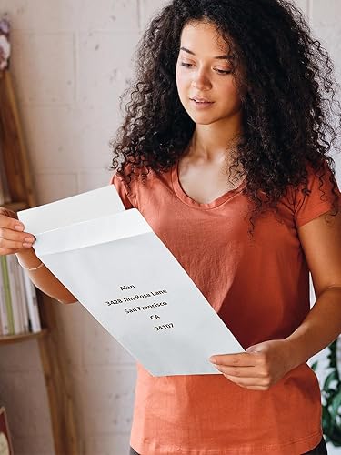 Miniatura 6 de Eupako Sobres de correo para catálogo de 9 x 12 pulgadas, sobres blancos autosellados, paquete de 250 unidades para organización y almacenamiento