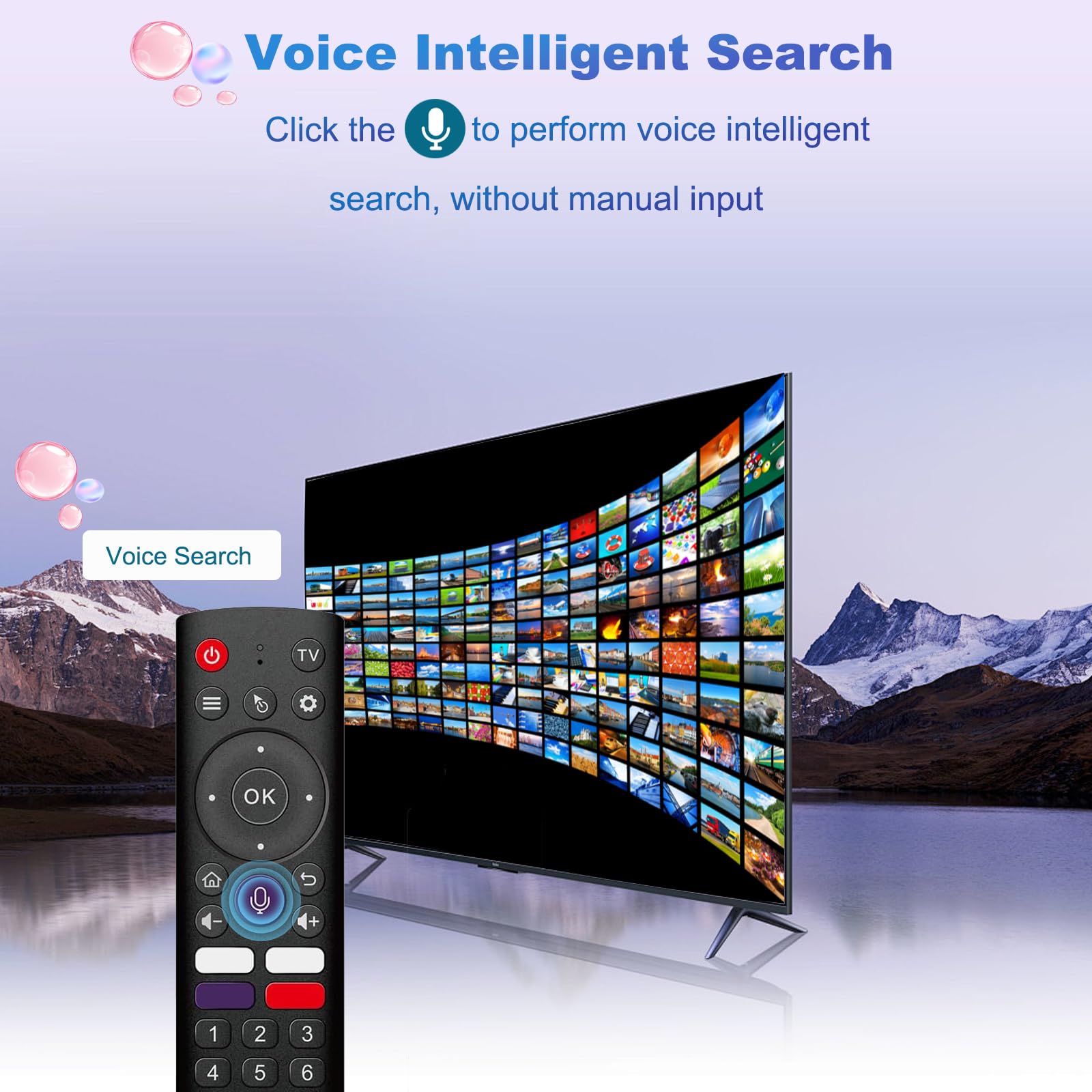 Android 14.0 TV Stick, TV Stick Streaming con mando a distancia por voz, 2 GB de RAM 16 GB ROM Dual WiFi 5.8G/2.4G Bluetooth 5.0, 8K UHD Media Player para el hogar