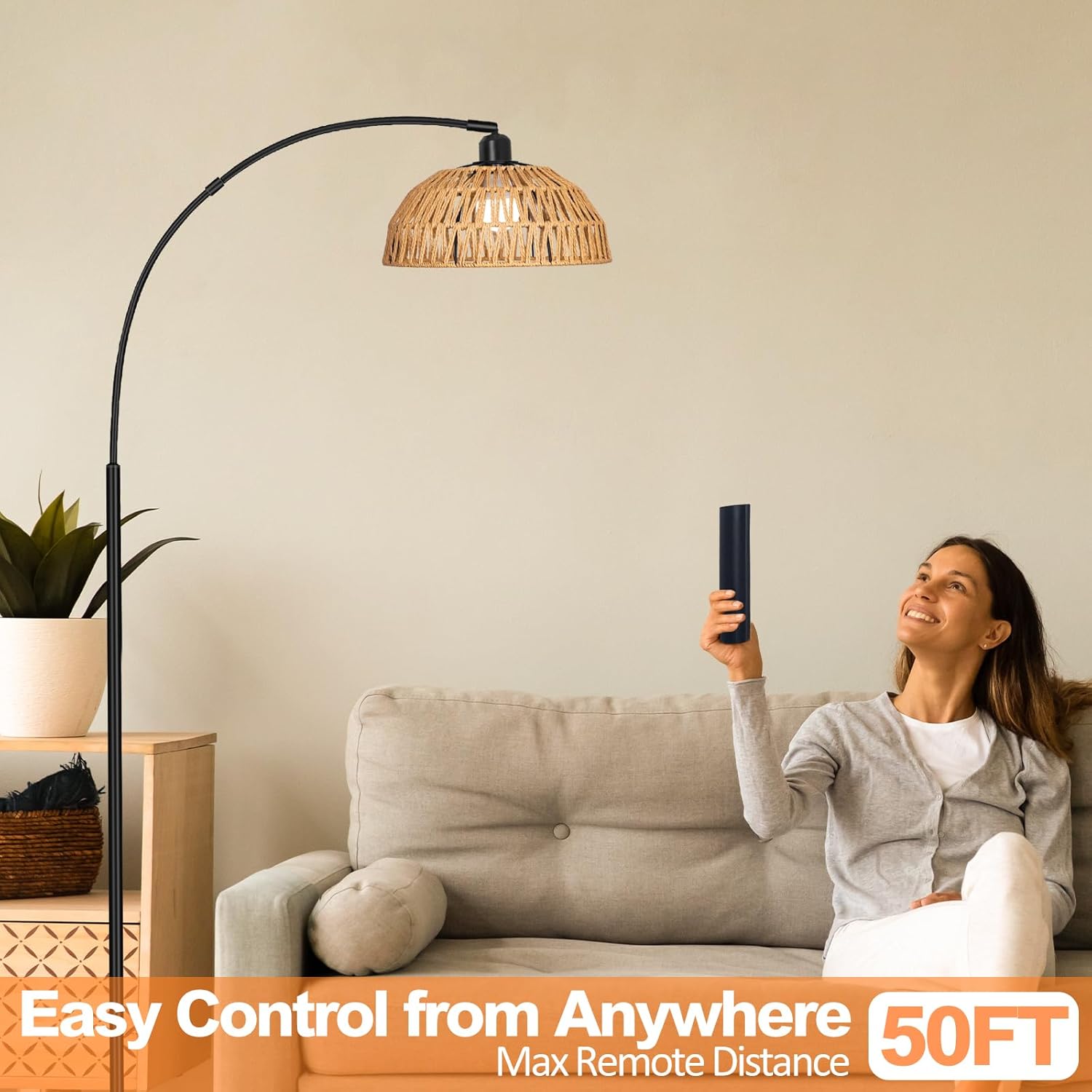 A19 LED Light Bulbs, E26 Dimmable Bulb with Remote Control, Warm White 2700k-6000K, 35000+ Hours Lifespan, Edison Dimmable LED Bulb for Floor Lamp, Desk Lamp, Pendant Light