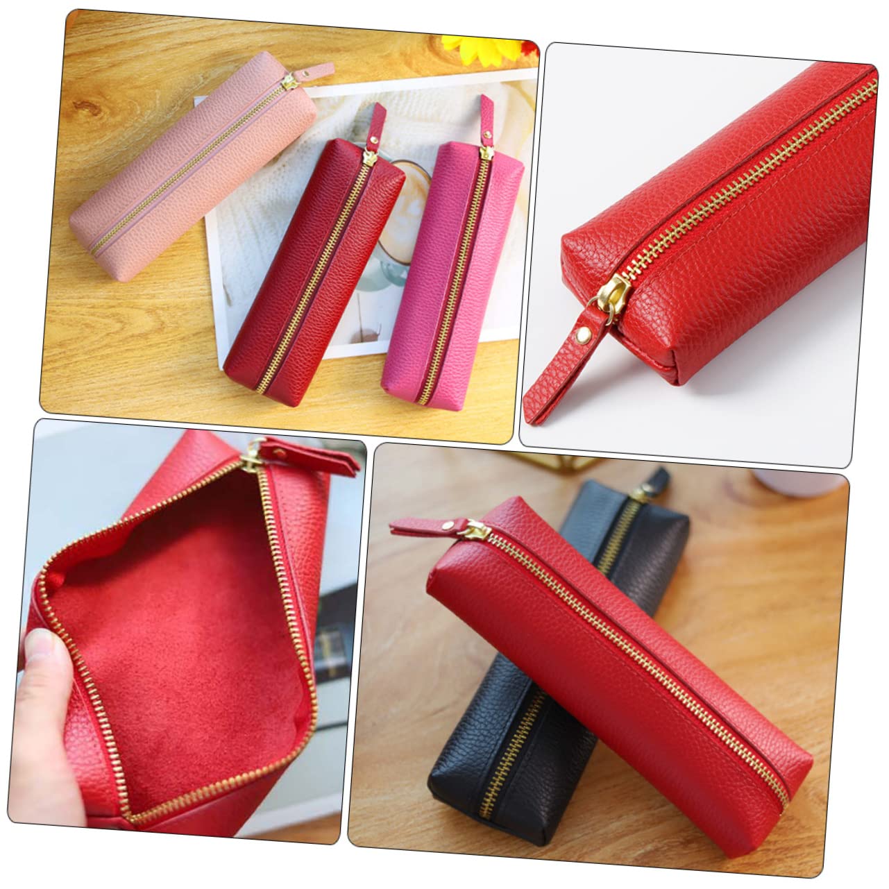 NUOBESTY 3pezzi Astuccio Per Penne Pratico e Leggero Con Design Elegante Per Scuola Ufficio e Viaggi Organizzatore Multiuso Per Matite e Pennarelli e Lavabile