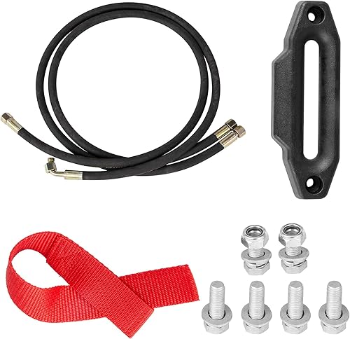 Miniatura 9 de VEVOR Cabrestante hidráulico industrial de 20,000 libras, cabrestante de anclaje hidráulico con cable de acero fuerte de 78.7 ft, kit de adaptador