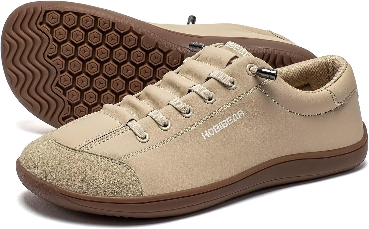 HOBIBEAR Leather Barefoot Shoes Lightweight Wide Toe Box Zero Drop Slip-on Shoes for Women - Image 2