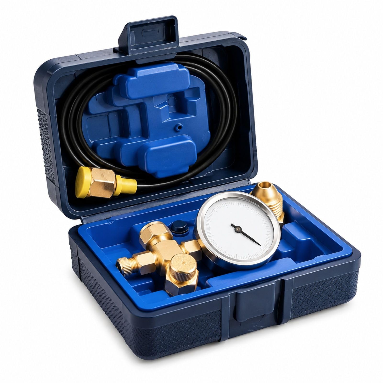 Zestaw do napełniania hydraulicznego akumulatora azotem, system testowania ciśnienia 0–1420 PSI z 1 manometrem, 1 wężem gazowym, 1 korpusem zaworu i 1 adapterem CGA580 do maszyn budowlanych