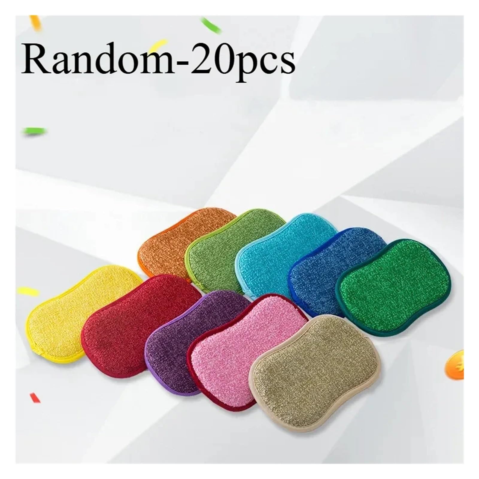 5 uds cepillos de limpieza esponja almohadillas fregado suaves lavavajillas herramientas ollas(D08-20PCs Random)