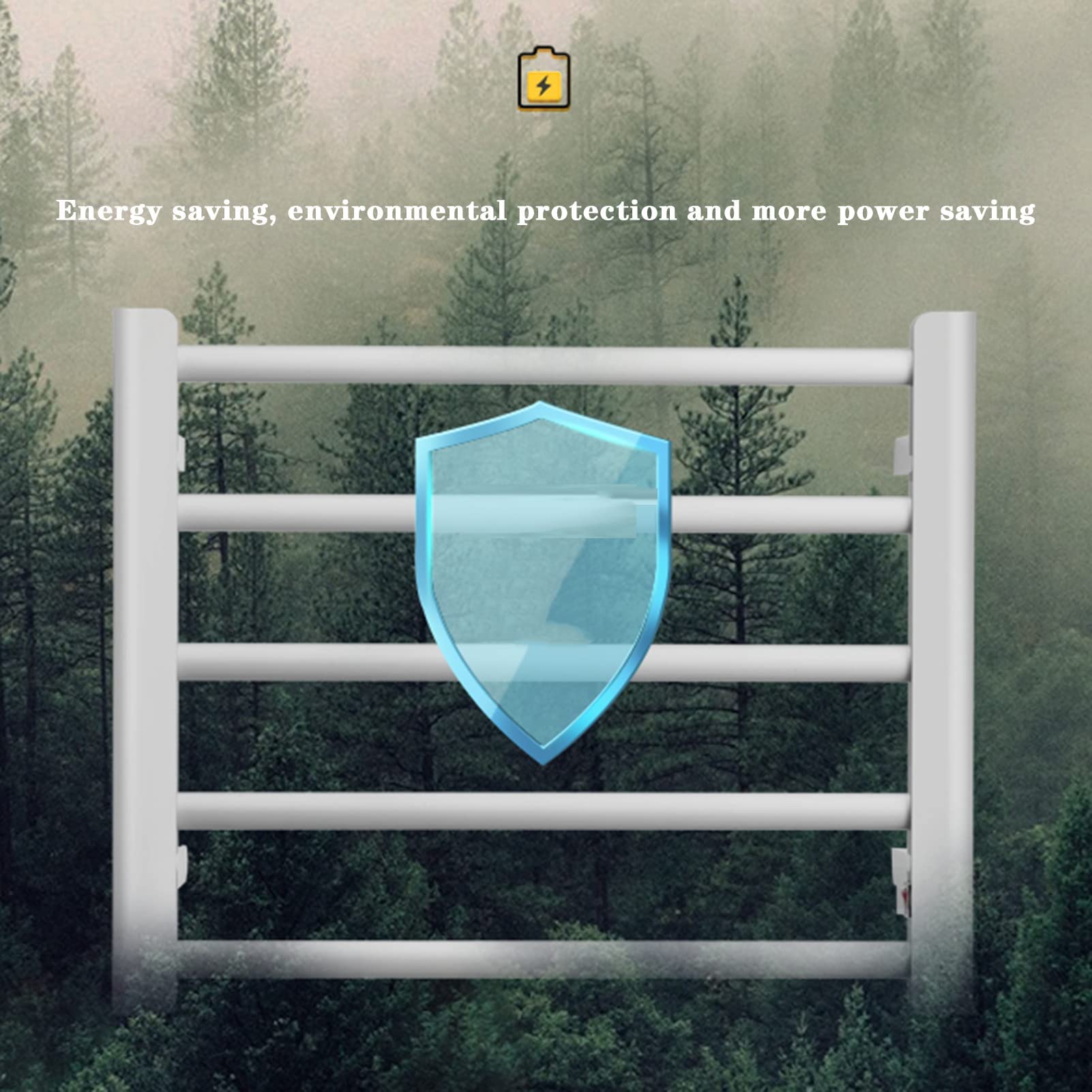 Radiador Calentador de Toallas eléctrico para baño, Ahorro de energía, Calentamiento rápido, toallero eléctrico - Aluminio Espacial