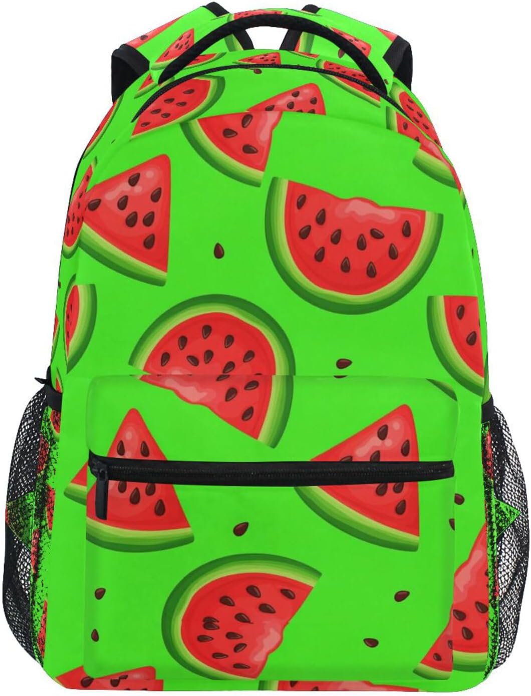 QUGRL Watermelon Slices Green School Backpack for Girls Boys Summer Large Bookbag Laptop Computer Bag Casual Hiking Travel Daypack Backpack Schoolbag for Teens College 16 Inch