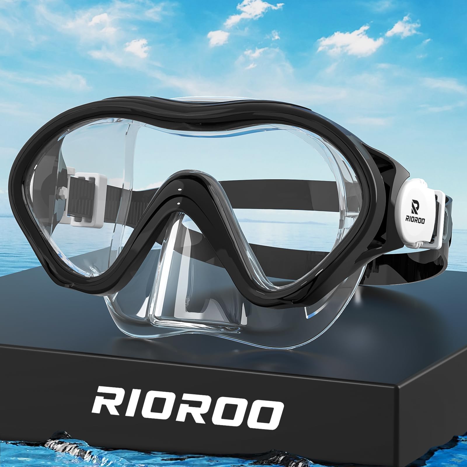 RIOROO Taucherbrille Kinder,Schnorchelset Kinder für Jungen Mädchen,schwimmbrille kinder mit Nasenabdeckung Anti Nebel Anti-Leck Tauchmaske 180°Panorama HD Schwimmmaske für Kinder 4-14 Jahre