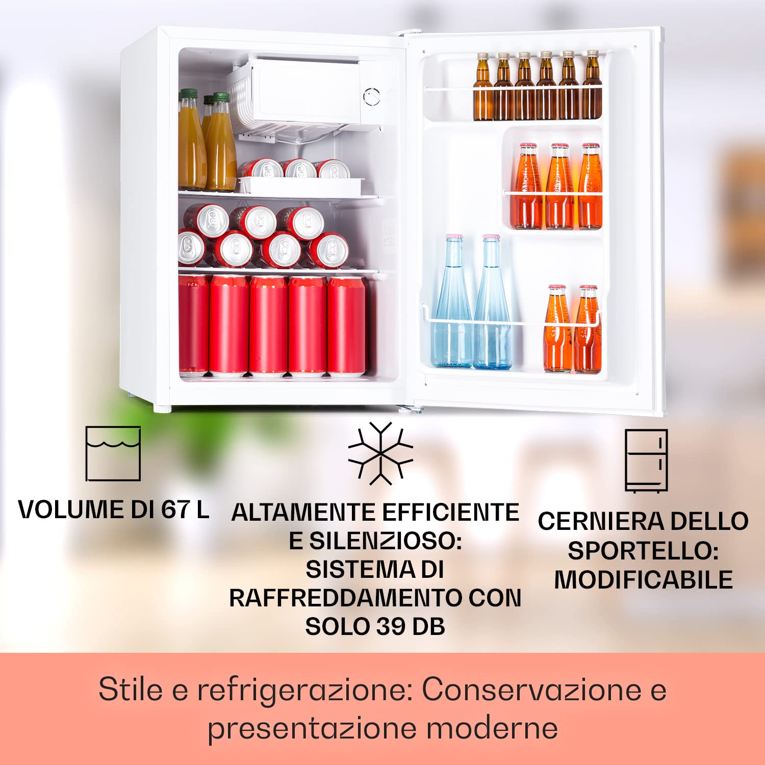 Mini Fridge Klarstein Portatile Con Gelato 4L - Dettaglio