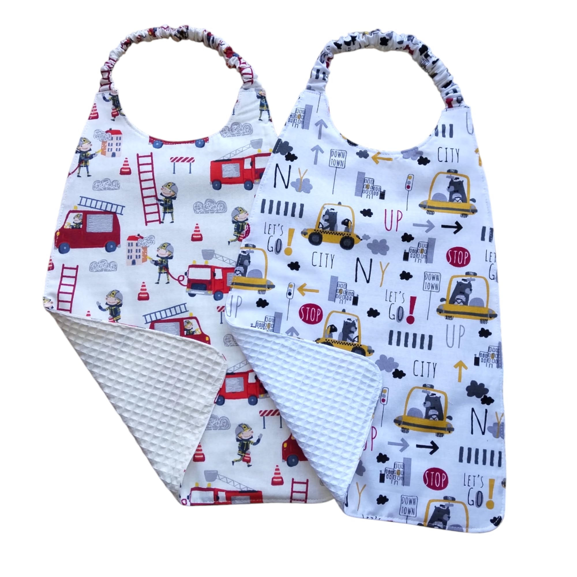 Lot de 2 serviettes bavoir élastique enfants pour la cantine