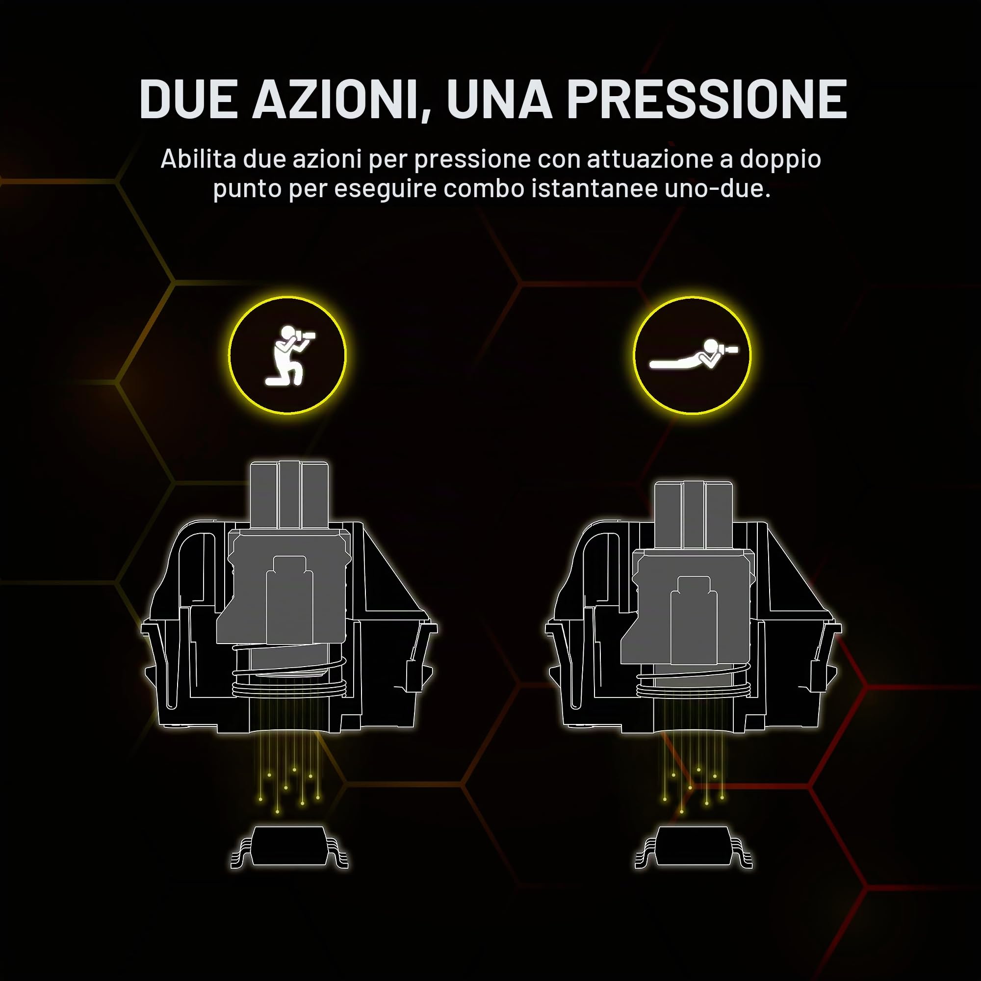 Corsair K70 MAX RGB Tastiera da Gioco Cablata Magnetico-Meccanica - Interruttori MGX Regolabili - Keycaps PBT a Doppio Scatto - Compatibile con iCUE - PC, PS5, PS4, Xbox - QWERTY IT - Grigio Acciaio