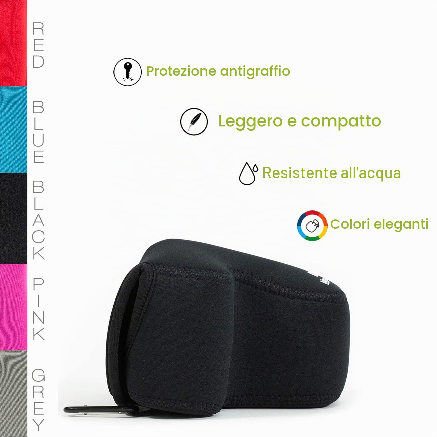 MegaGear MG865 Custodia in Neoprene per Fujifilm X-T3, X-T2 (XF23mm - XF56mm & 18-55mm Lens), Nero
