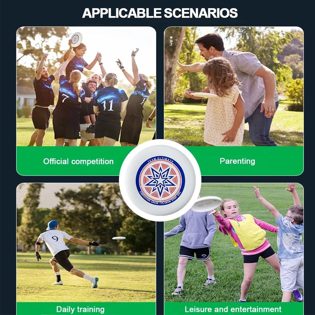 Frisbee de compétition en plein air, Ultimate Frisbee, Disque de lancer professionnel, Frisbee professionnel rotatif, Convient aux joueurs occasionnels et professionnels