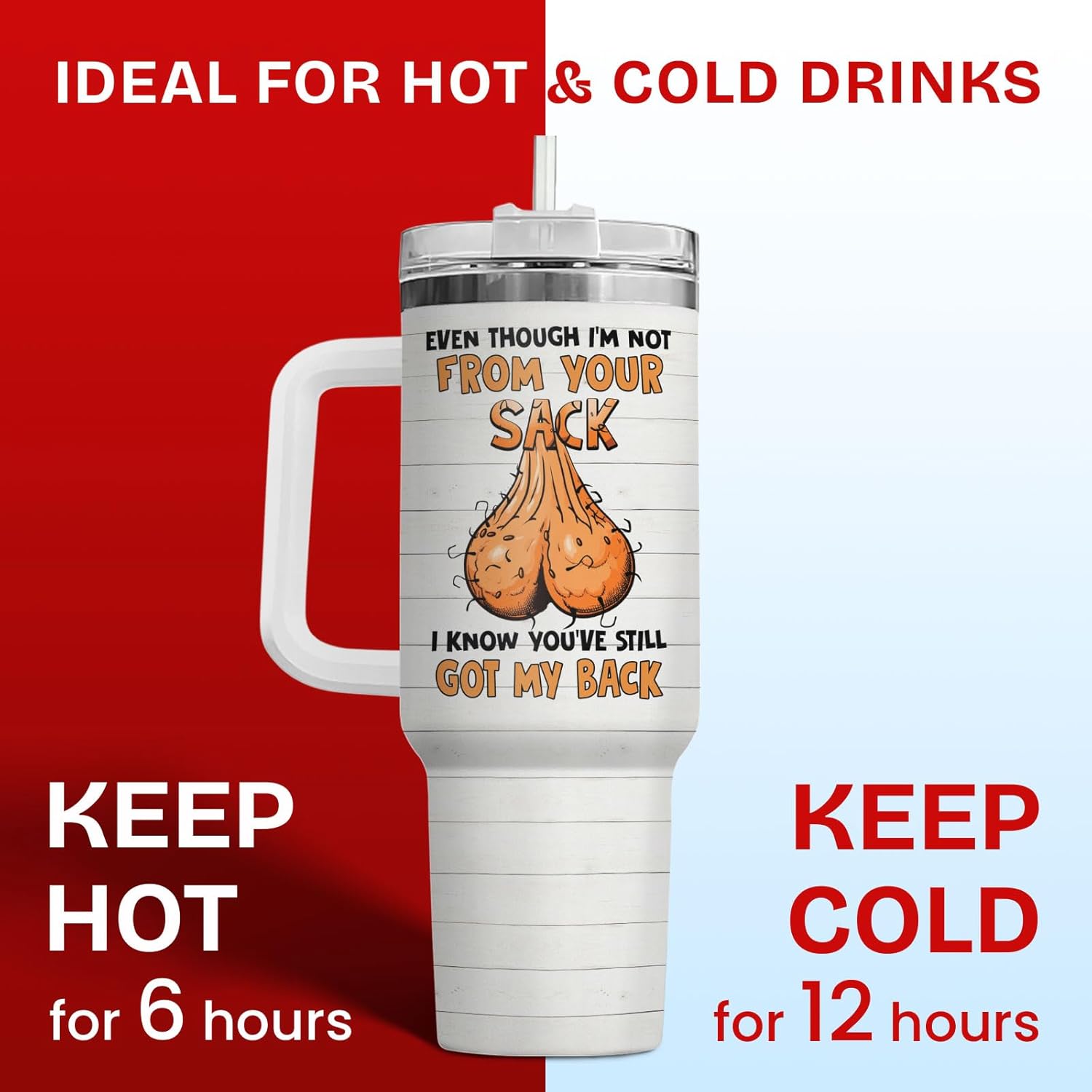 34HD Funny Step Dad Mug – 40oz Stainless Steel Tumbler with Lid, Handle & Straw | Birthday Gift for Stepdad from Kids | Hot & Cold Insulated Travel Cup for Men - Image 5