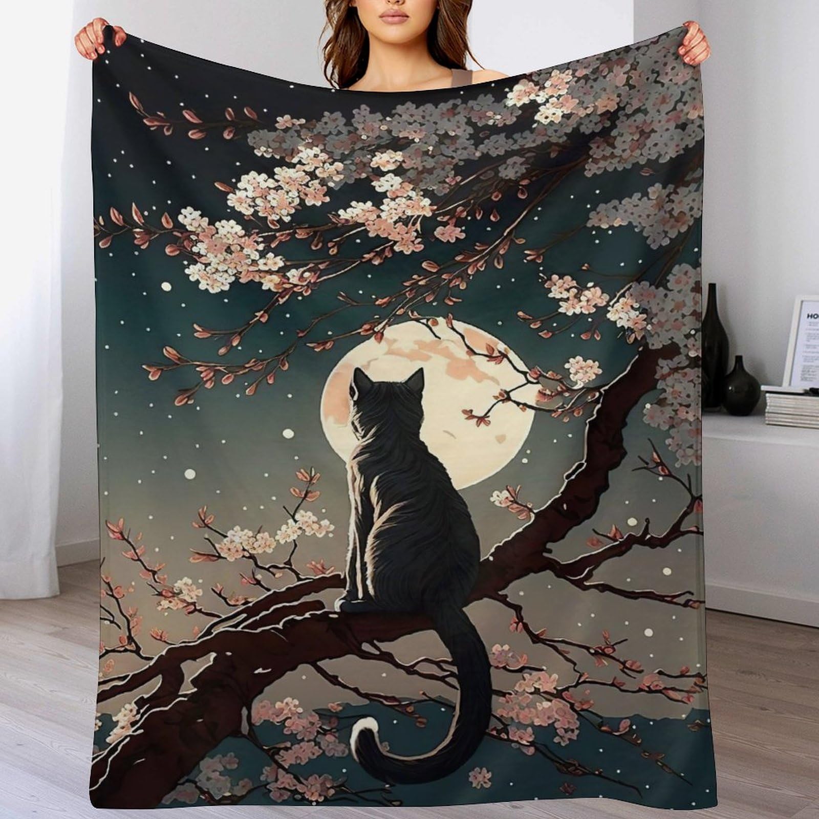 Plaid douillet pour le canapé et le voyage style japonais 130x180