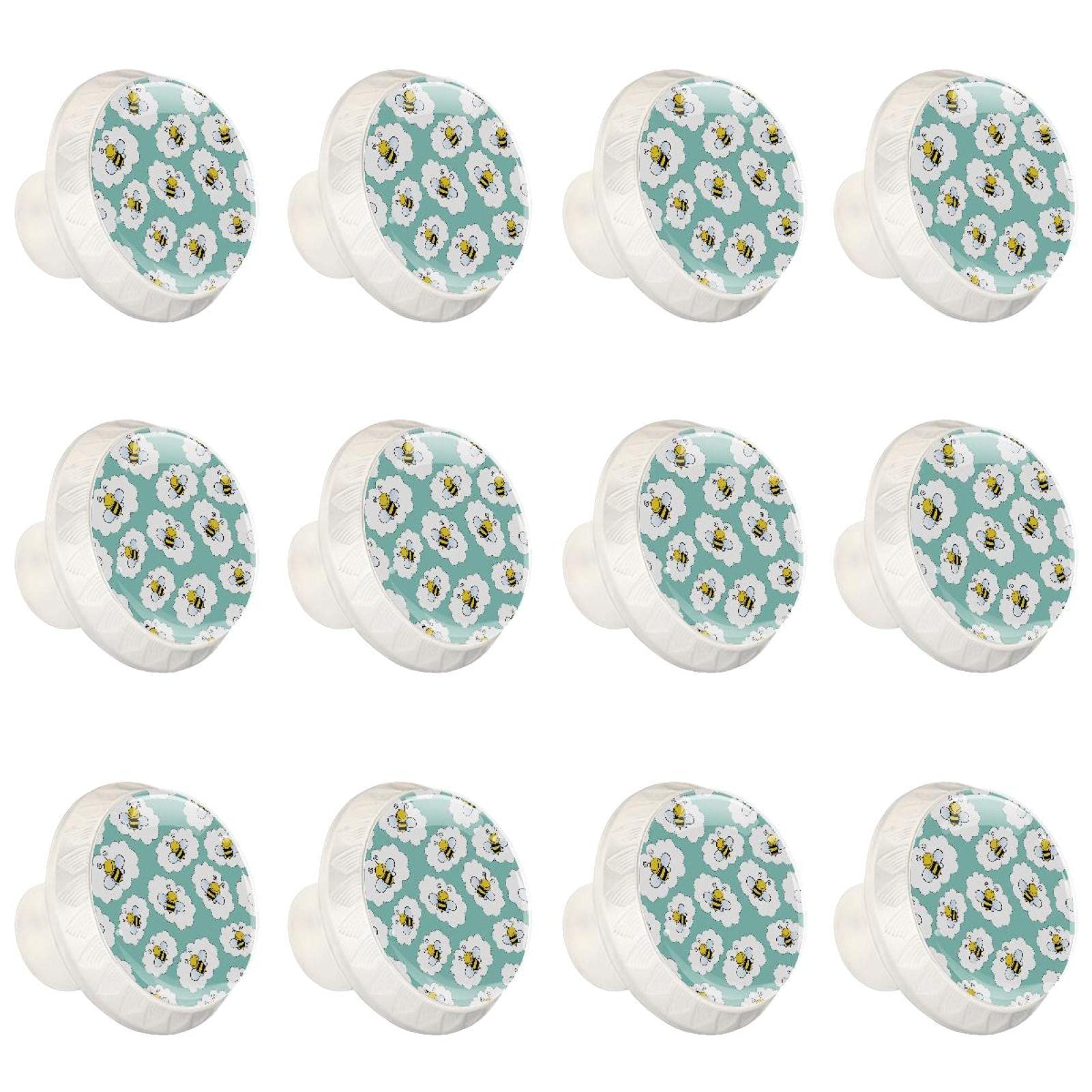 Boutons d'armoires de cuisine et poignées de tiroirs ronds en lot de 12
