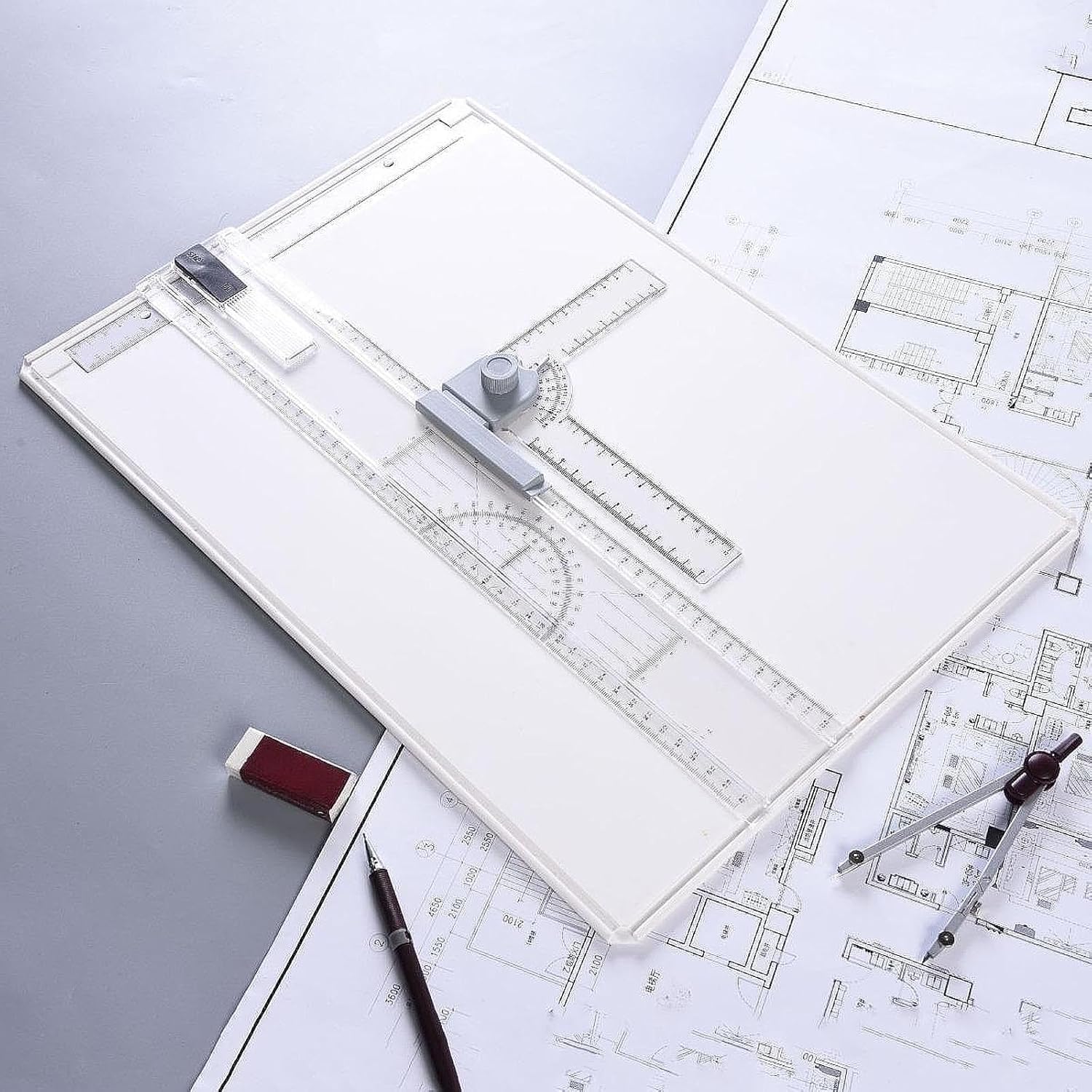Tavolo Da Disegno Multifunzione Leggero, Set Da Disegno A3 Con Movimento Parallelo E Accessori Di Misurazione Regolabili, Per Schizzi Grafici E Disegni Tecnici.