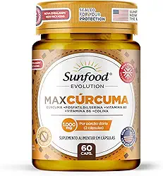 MAX CÚRCUMA 1.000MG 60 CAPSULAS SUNFOOD EVOLUTION