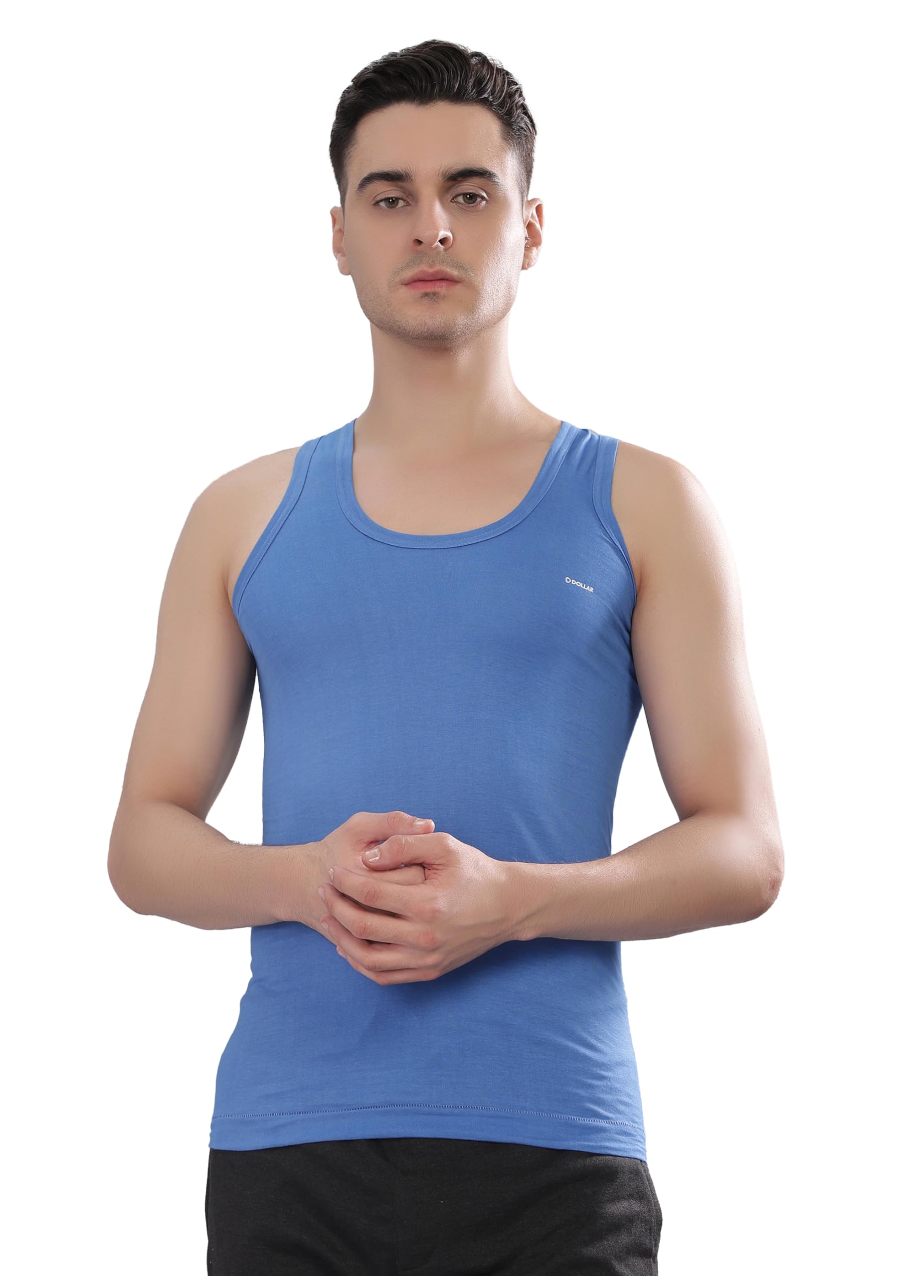 dollar bigboss Men's Solid Cotton Regular Vest (Colour May Vary)-picture-37