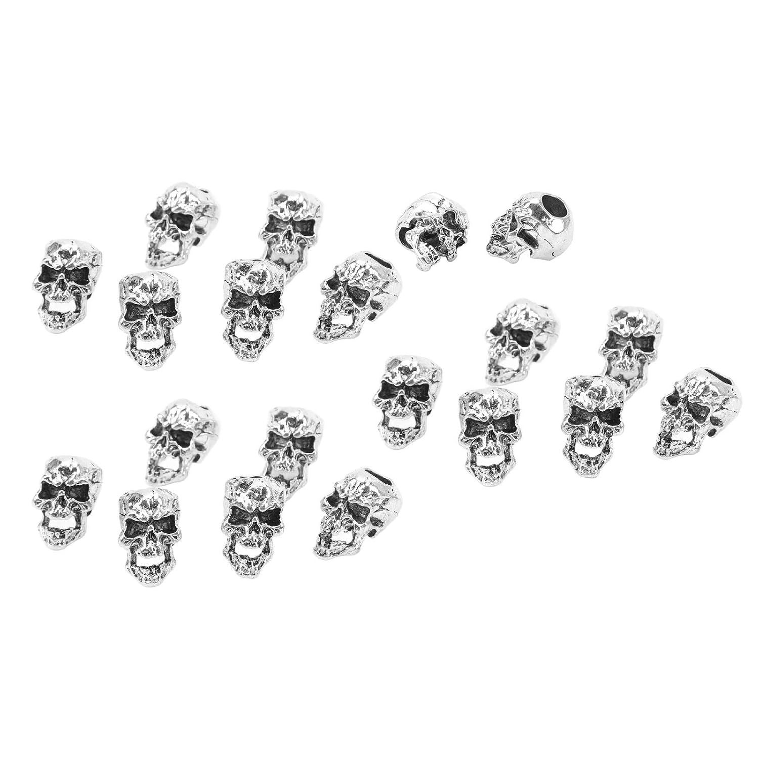 20 Pcs Hair Tube Beads, Multi Usage Stylish Soft Sturdy Alloy Beard Bead Antique Norse Vikings Runes Hair Tube, for Hair Decoration DIY Craft Jewelry
