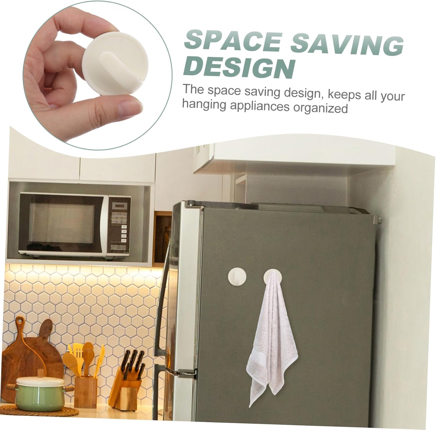 Garneck 2 PCS Magnetic Hooks - Mini Plastic Lightweight Magnet Hooks for Key, Fridge Storage Organization - Locker Cup Hanger Home Kitchen Small Part