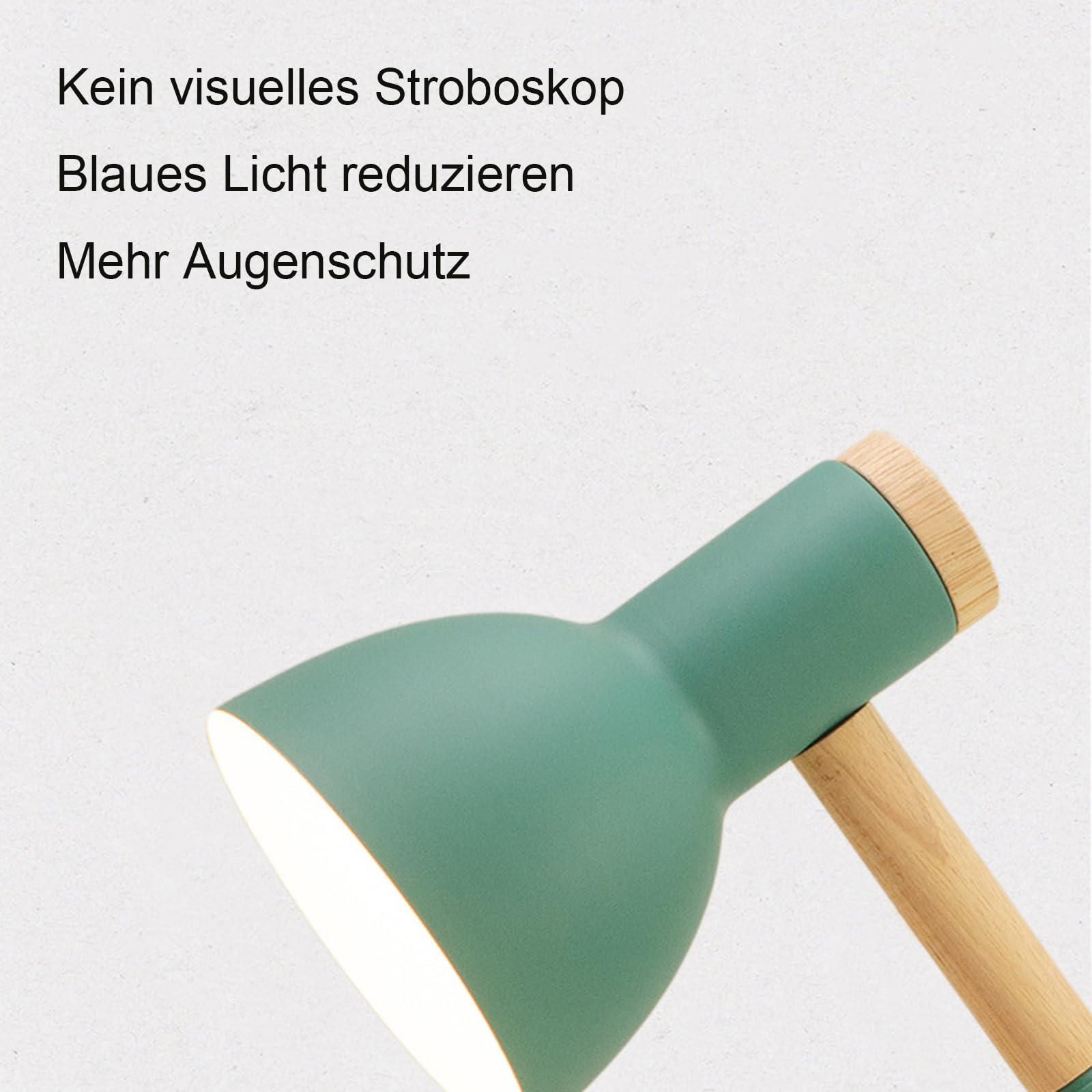 himmel Tischlampe,Einstellbare Holz Tischlampe,Kinder Schreibtischlampe für Schlafzimmer,Wohnzimmer,E27 Sockel Lesen neben Lampe (Grün)