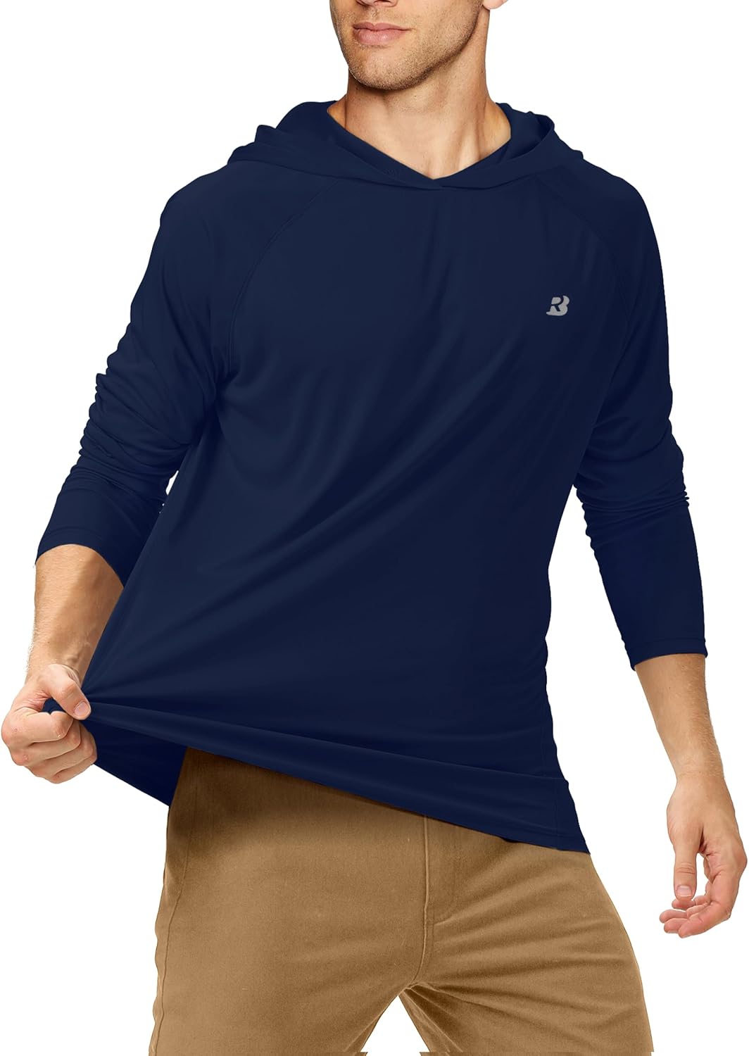  Mens Sun Protection Fishing Hoodie, Long Sleeve UPF 50+ UV Shirts | Lightweight, Quick Dry Rash Guard, SPF, Breathable, Moisture Wicking, Hiking, Swim, Beach, Workout, Running, Outdoor thumbnail