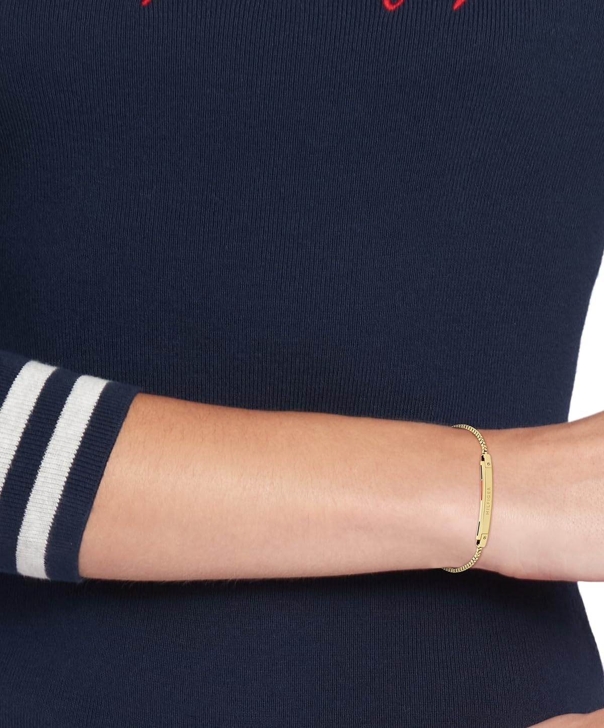 Tommy Hilfiger Jewelry Bracelet en Chaîne pour Femme en Acier Inoxydable - Disponible en Argent ou Or