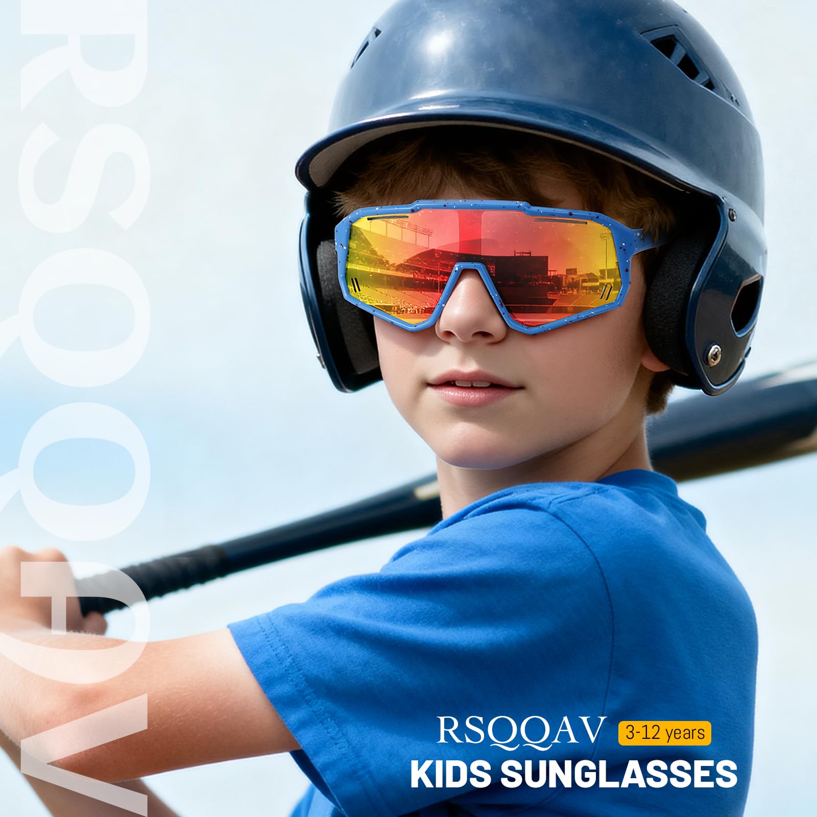 Gafas de sol deportivas polarizadas para niños de 3 a 12 años, UV400, para béisbol, ciclismo, tenis, otras gafas al aire libre