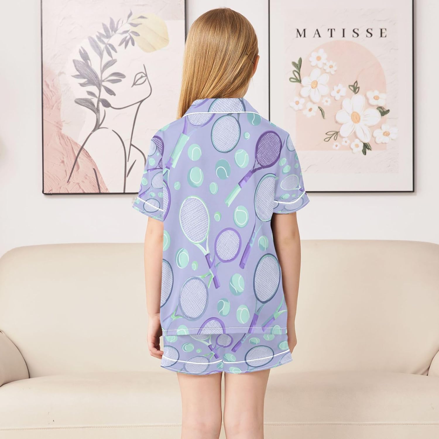 Silk Pajama Sets Short Sleeve Pajamas Soft Sleepwear 2 Piece Pjs Set