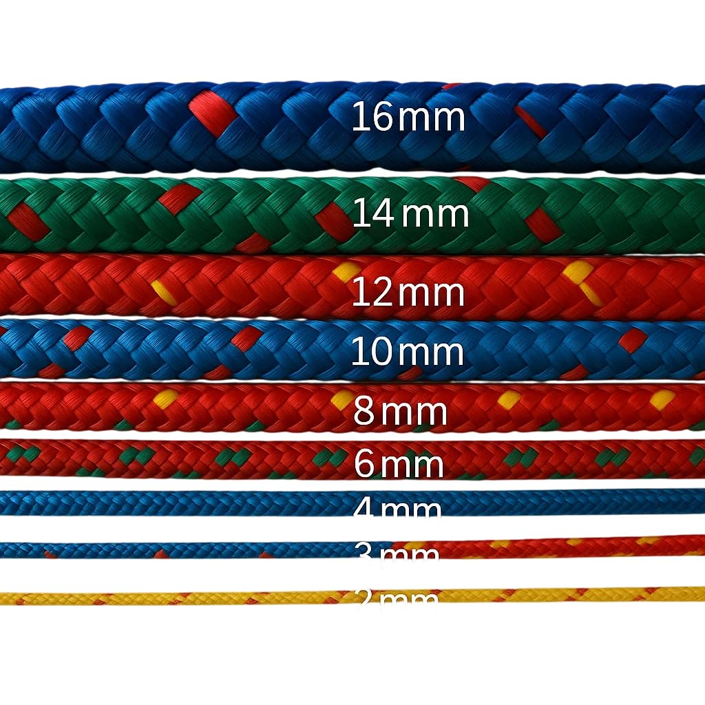 Polypropylenseil 2 –16mm - 25–100 m - Seil - Outdoor - Flechtleine - Campingseil - Leine - Schnur - Kunststoffseil - Reißfest - Allzweckseil für Festmacher - Boot - Geflochtenes Seil (100, 10mm)
