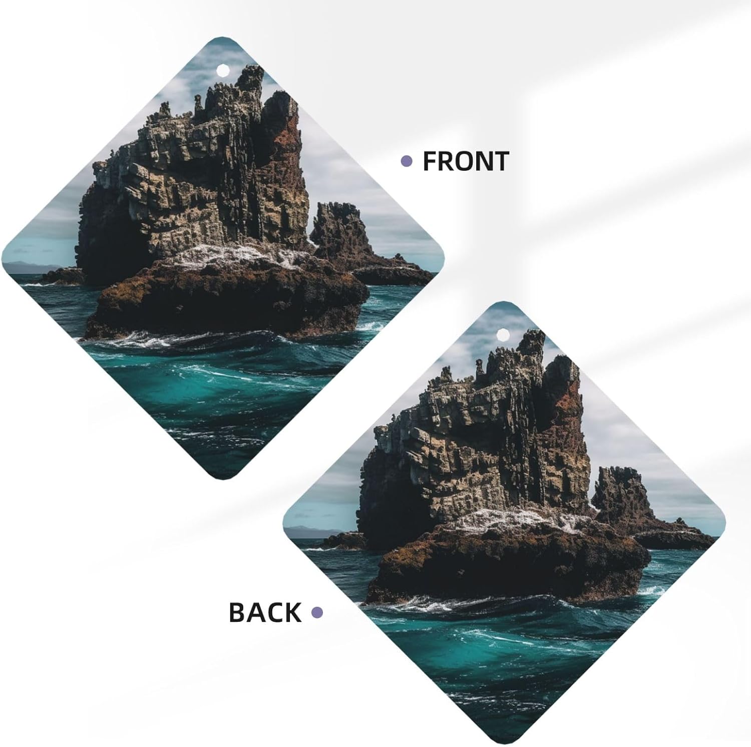 Car Air Freshener 24 PCS Rock Formations in Water Hanging Car Air Fresheners Auto Interior Decor Card Freshener Strong Scented Card Lavender Cars Scents for Office Bedroom Close Drawer Square