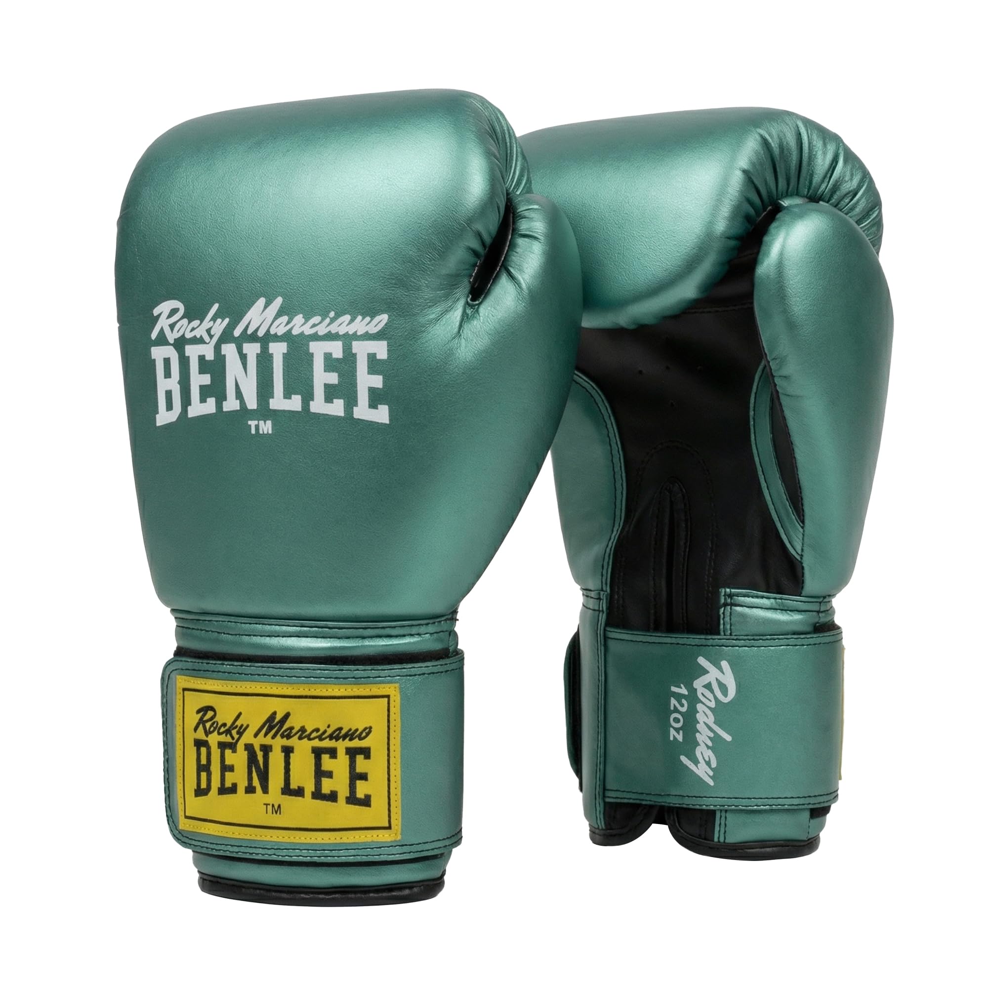 BENLEE Rodney 08oz Faux Leather Boxing Gloves Metallic Green/Black โ image 1