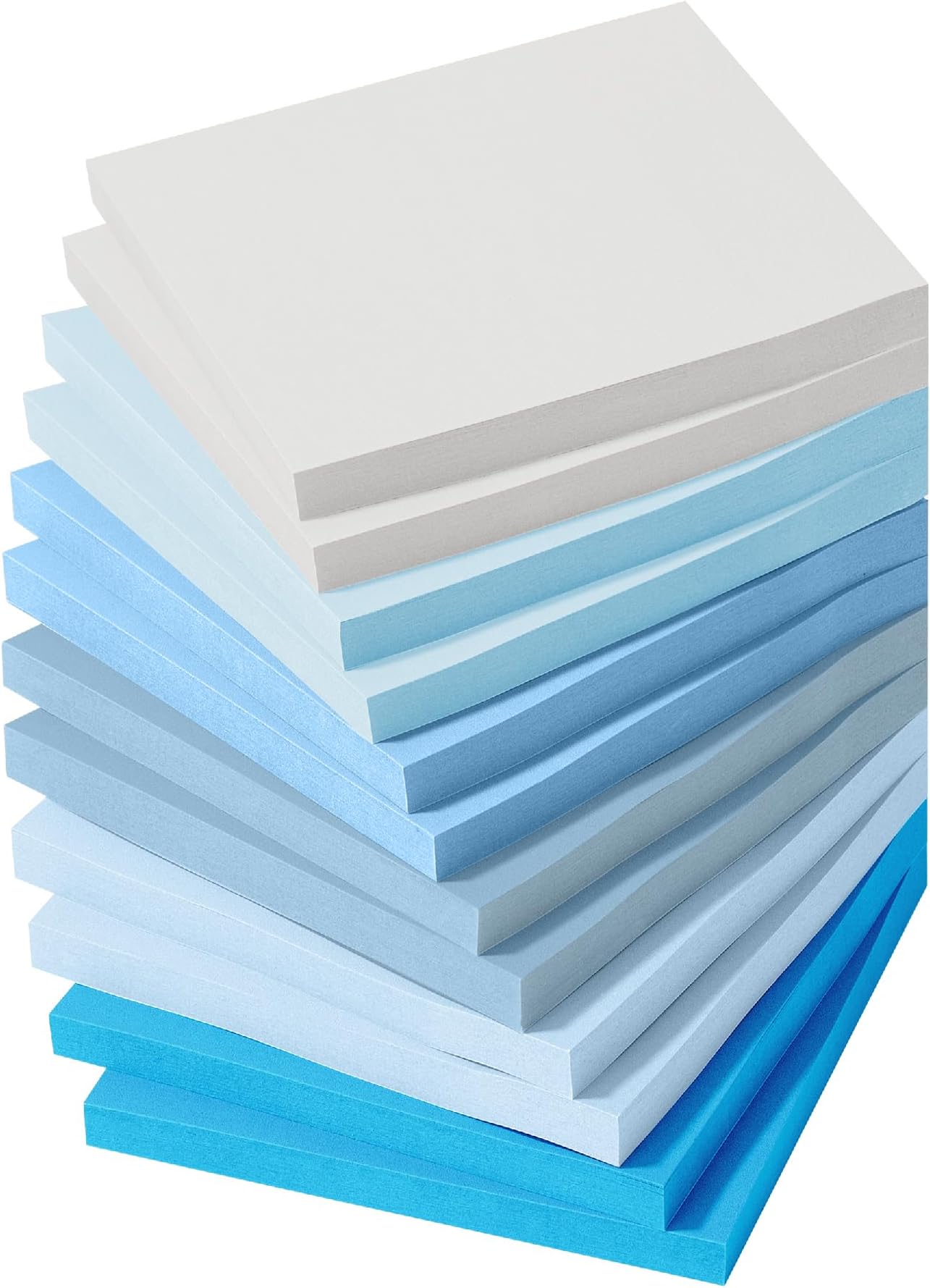 Mr. Pen- Sticky Notes, 3”x3”, 12 Pads, 600 Sheets, Sky Blue Tones, Sticky Note, Self-Stick Note Pads