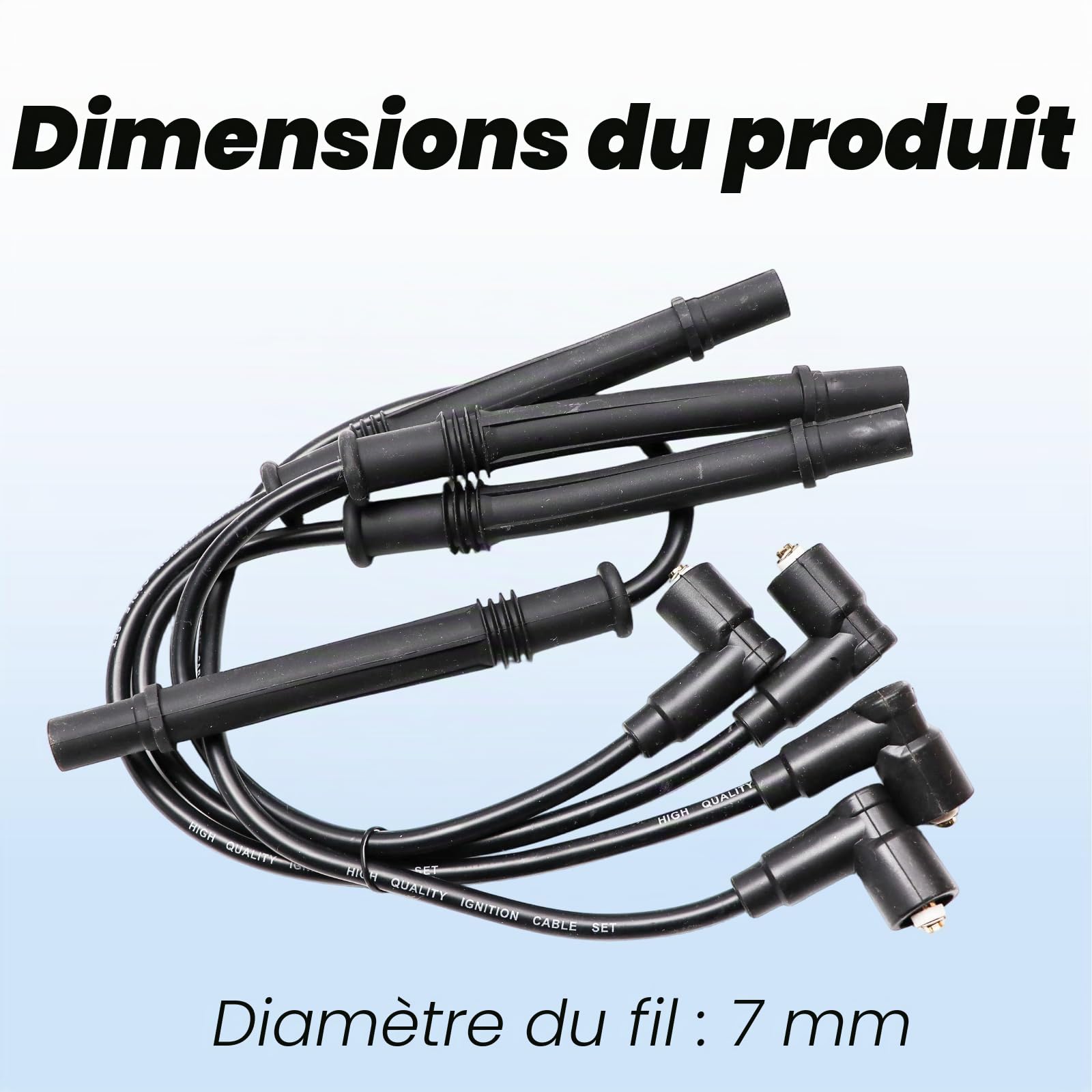 4 Pcs Câble D'allumage Ligne Voiture 0300891604 pour Clio 2 Kangoo Twingo 1 Twingo 2 Cable Bougie Allumage Fil Bougie 8200713680