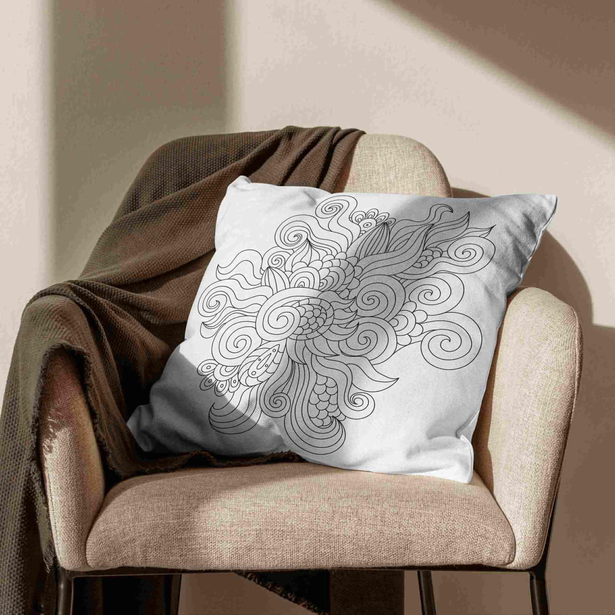 CEVAN Lino Federa Cuscini Fantasia Copricuscino Letto Matrimoniale Mandala Federe Cuscini Tessuto Federa Per Cuscino Del Sedile Del Divano 50x50cm,4Pcs