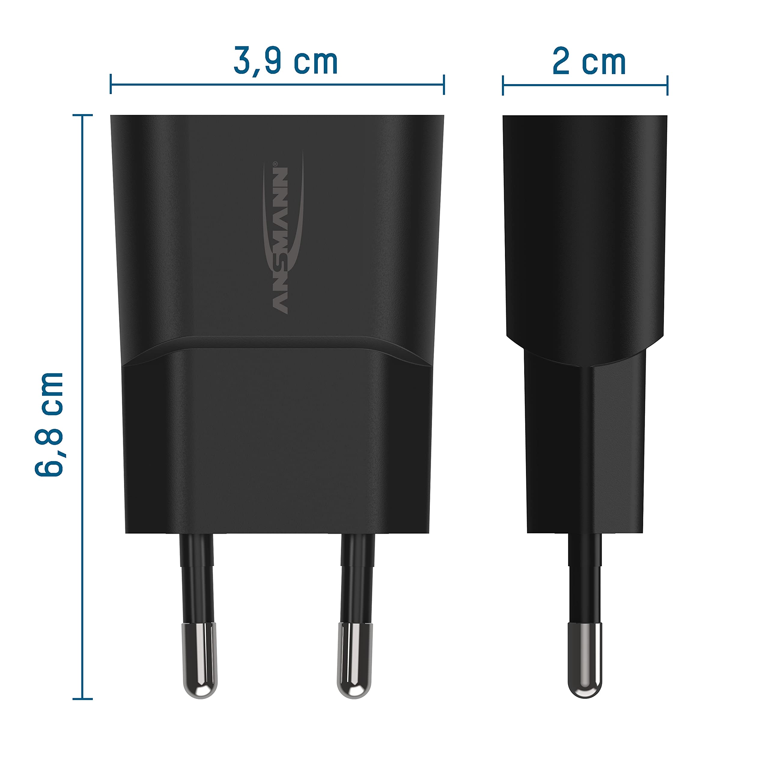 ANSMANN 2-Port Dual USB Charger 2.4A - USB Charger with Smart IC Charging Control, Power Supply Especially Suitable for iPhone, Samsung Galaxy, Huawei, Xiaomi, Tablet, GoPro, e-Book Reader, etc ANSMANN 2-Port Dual USB Charger 2.4A - USB Charger with Smart IC Charging Control, Power Supply Especially Suitable for iPhone, Samsung Galaxy, Huawei, Xiaomi, Tablet, GoPro, e-Book Reader, etc